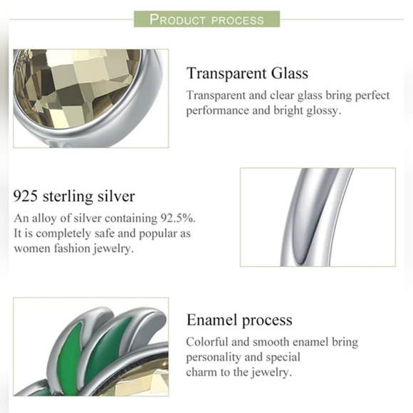 5⭐ rated 💙925  St silver & enamel Pineapple Ring - Picture 6 of 7